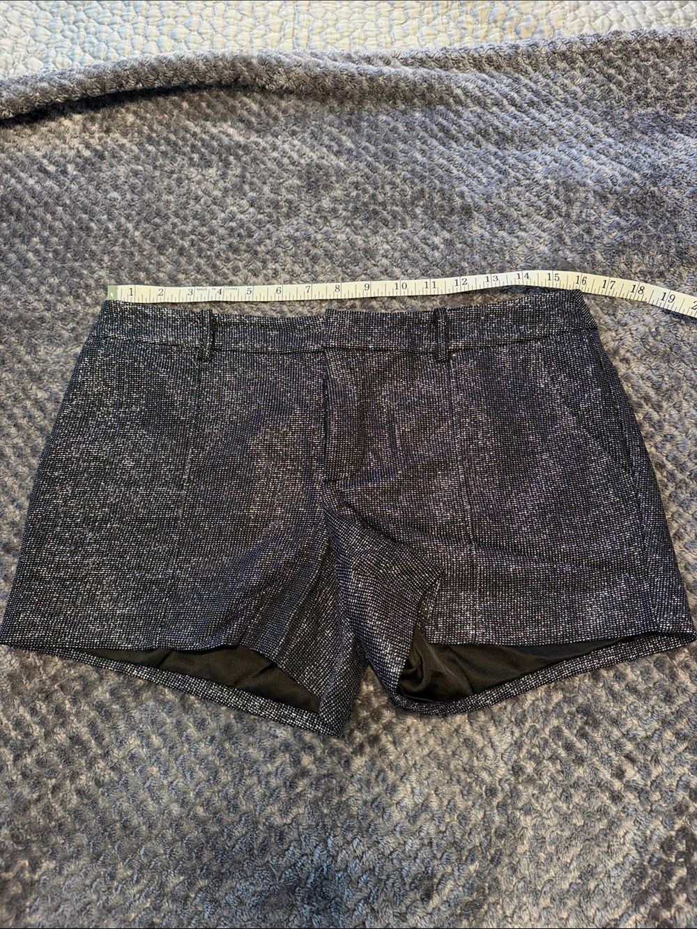 Guess Metallic Black & Silver Dress Shorts